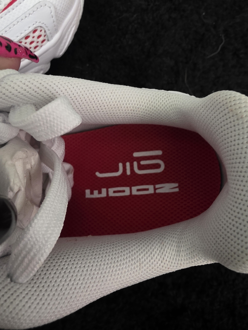 Nike Women's White & Red Athletic Zoom Sneakers - Picture 7 of 7